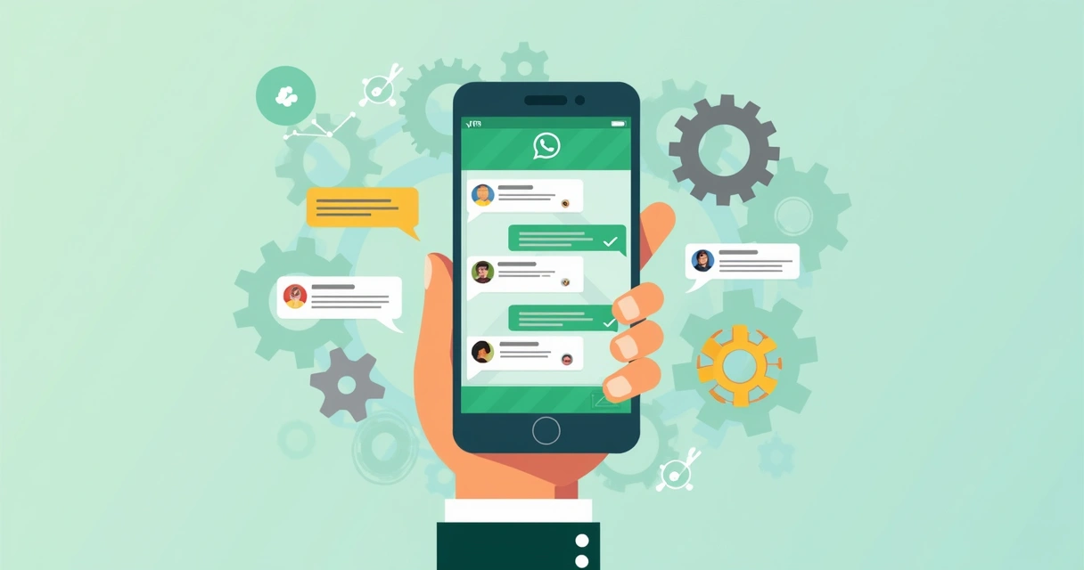 Chatbot aparecendo em tela de celular, respondendo cliente 