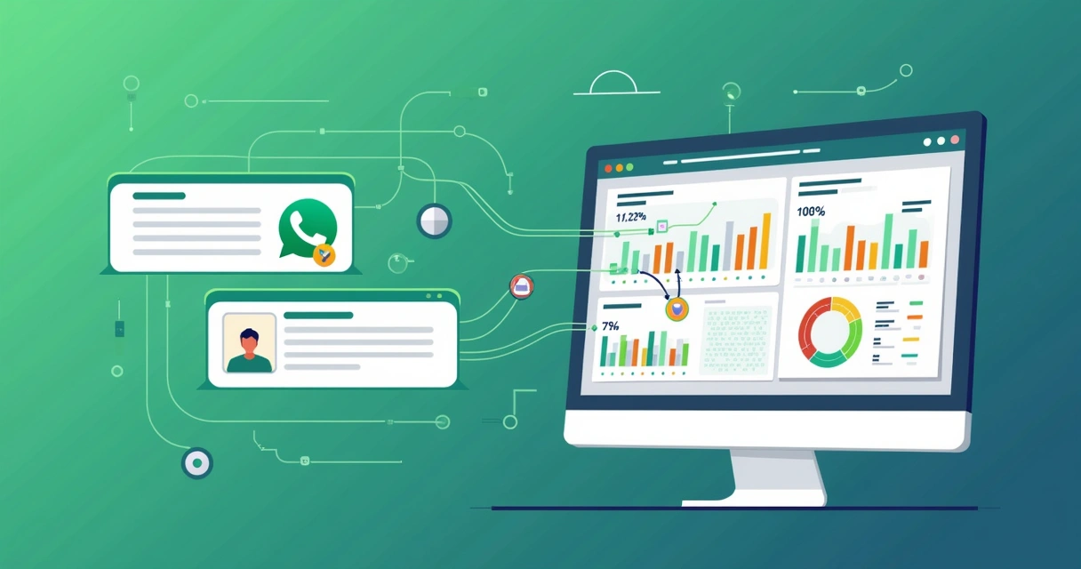 Integração de chatbot de IA com WhatsApp e CRM visualizada em tela 