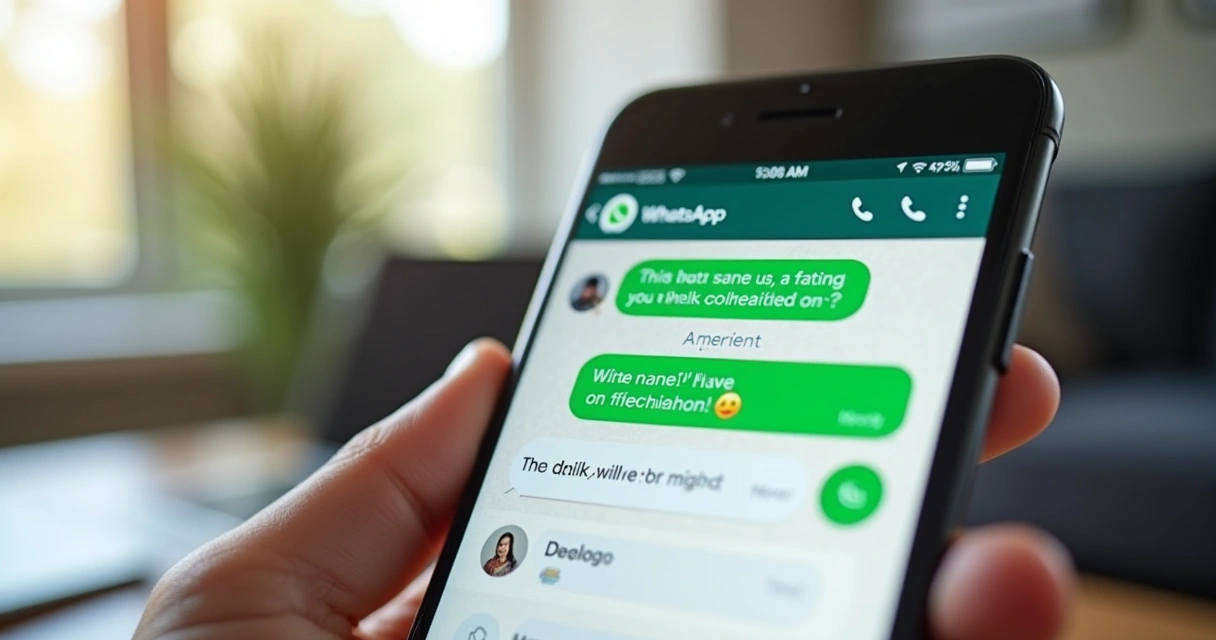 Interface de chatbot conversando no WhatsApp 