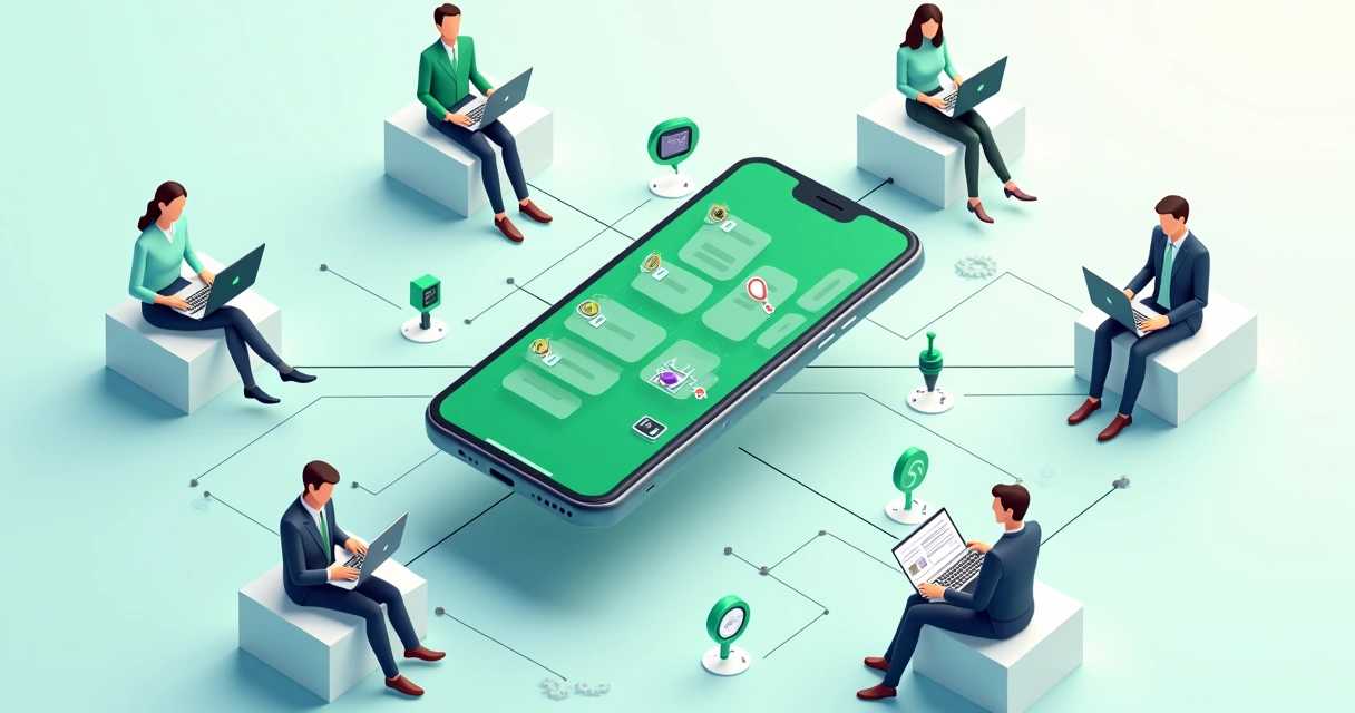 Conceito de chatbot para WhatsApp integrado ao atendimento de negócios digitais 