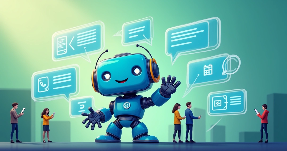 Representação de chatbot conversando com pessoas no WhatsApp 