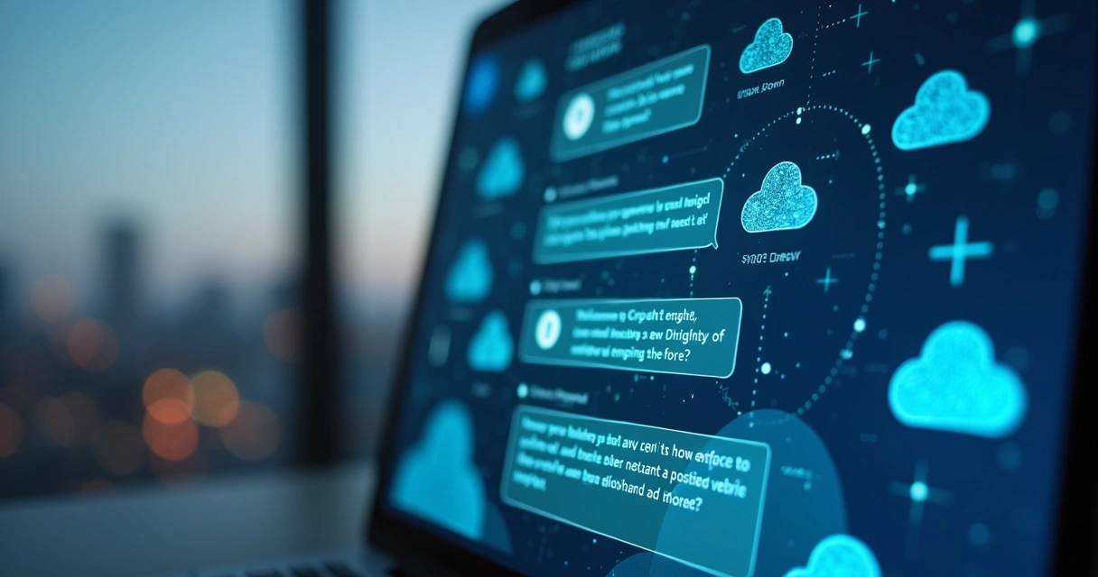 Interface digital mostrando chatbot interagindo com cliente em um chat 