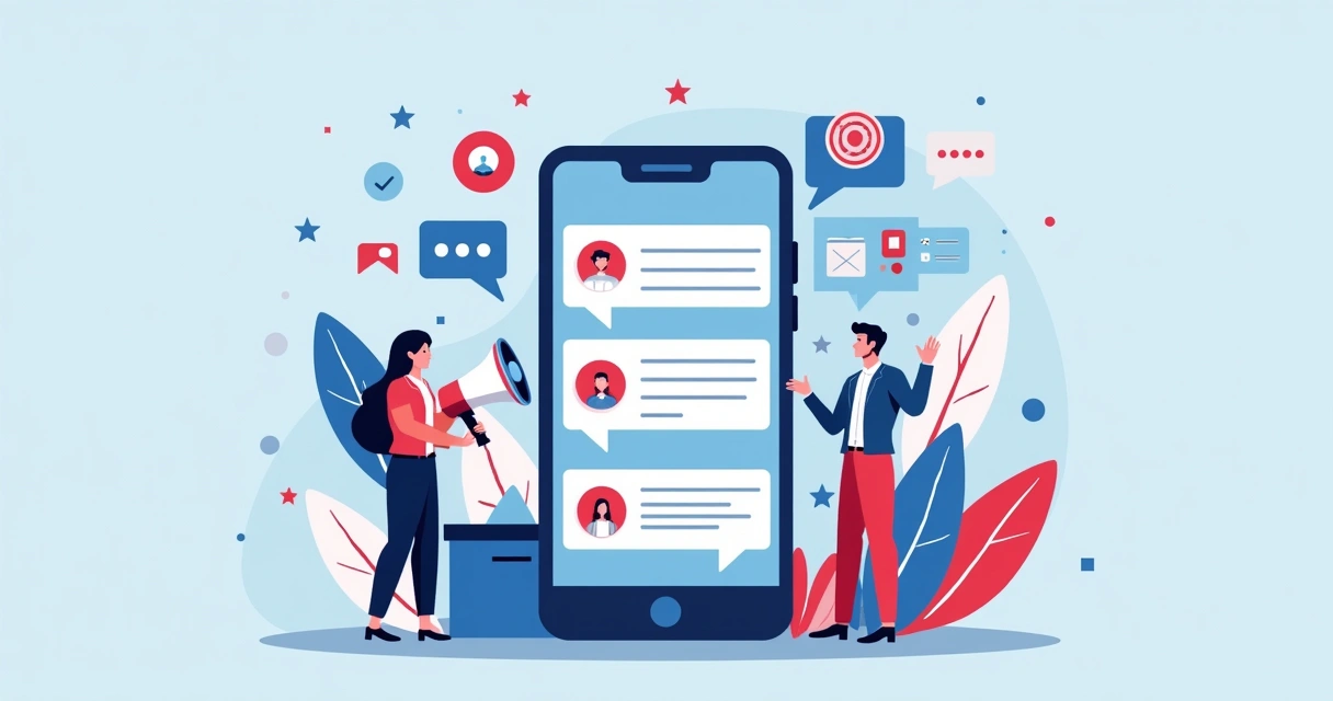 Campanha eleitoral com chatbot em interface digital