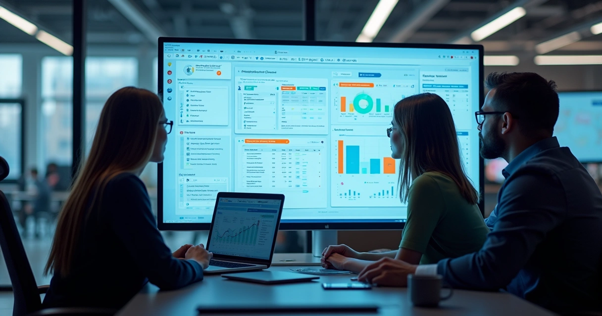 Tela de computador mostrando integração entre chatbots e CRM 
