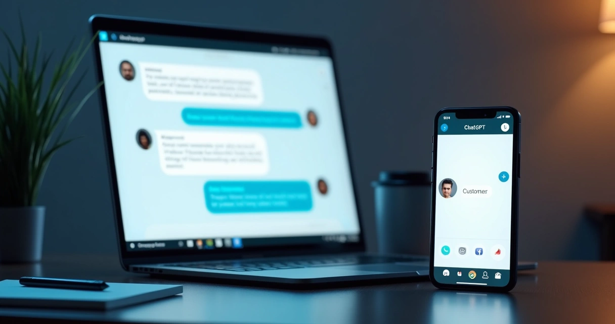 Atendimento digital com ChatGPT em dispositivo