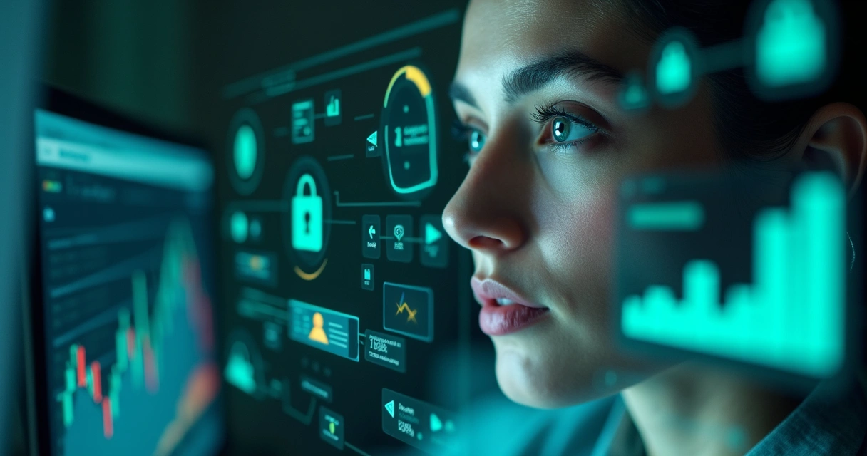 Pessoa checando certificados digitais e métodos antifraude em painéis de computador