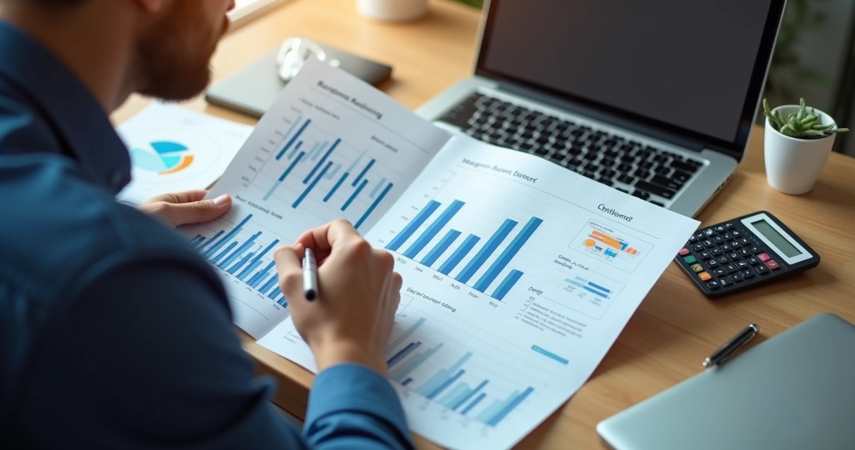 Gestor revisando relatório gerado por IA 