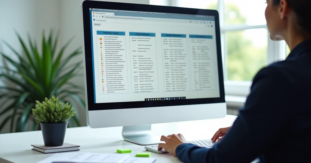 Consultor financeiro validando clientes em listas de restrição 