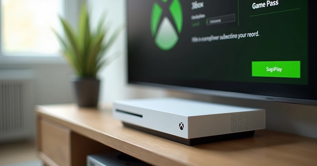 Console Xbox com tela de configurações de assinatura aberta 
