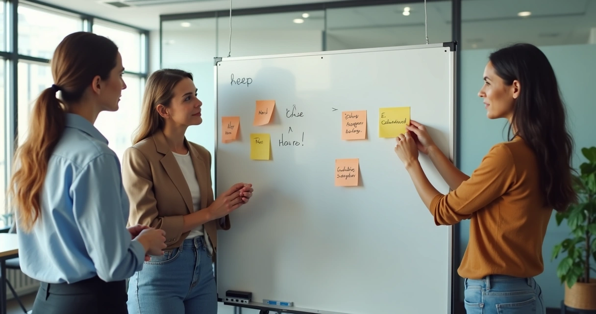 Grupo fazendo check-in emocional no trabalho