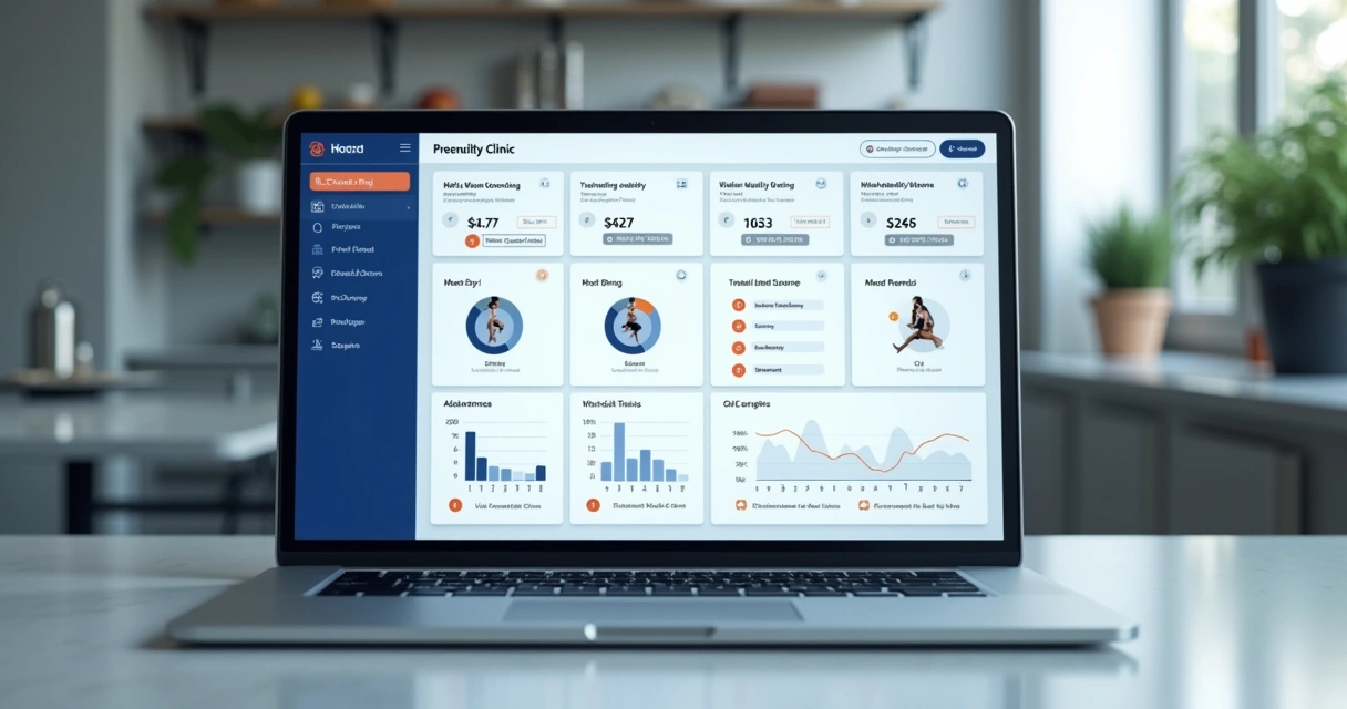 Painel clínico com check-ins de fadiga e sono 