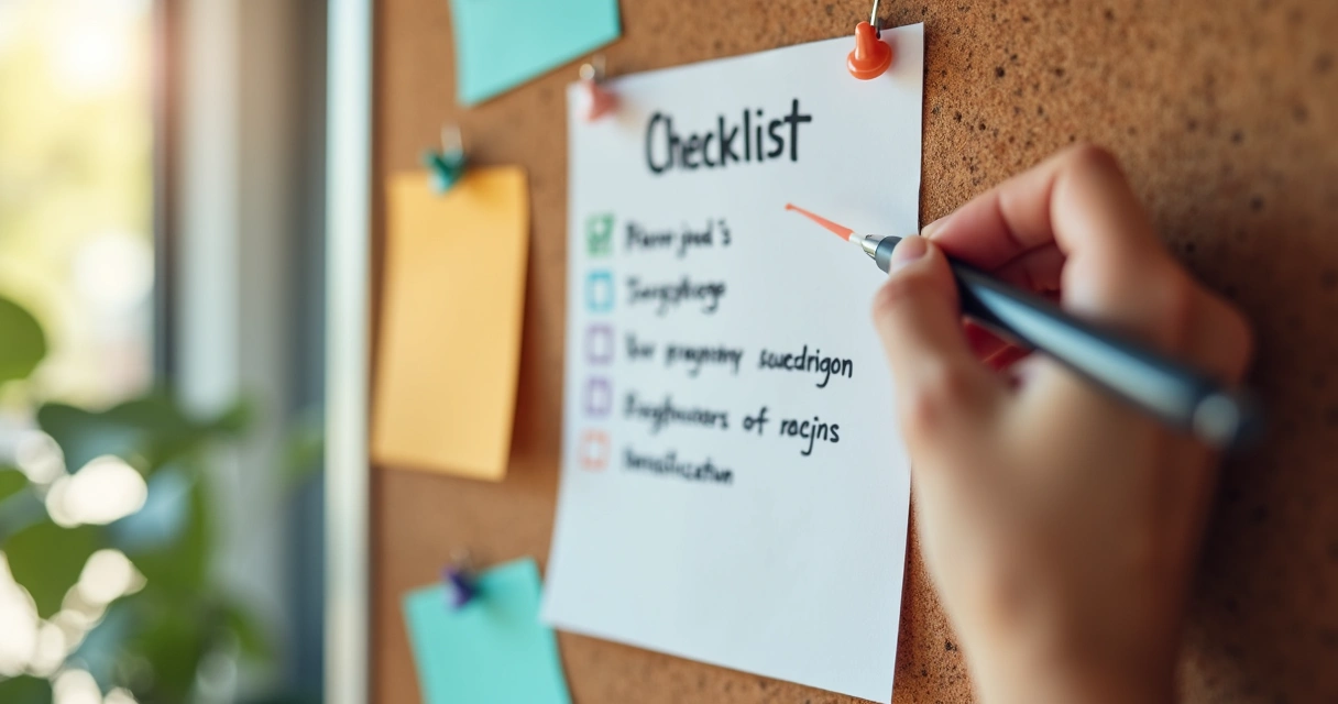 Checklist com conquistas e aprendizados destacados 