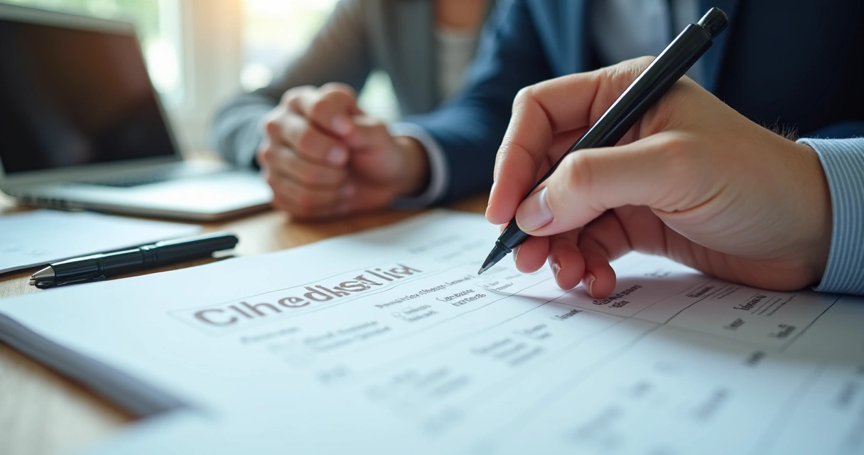 Checklist de avaliação de riscos psicossociais sendo preenchido na empresa 