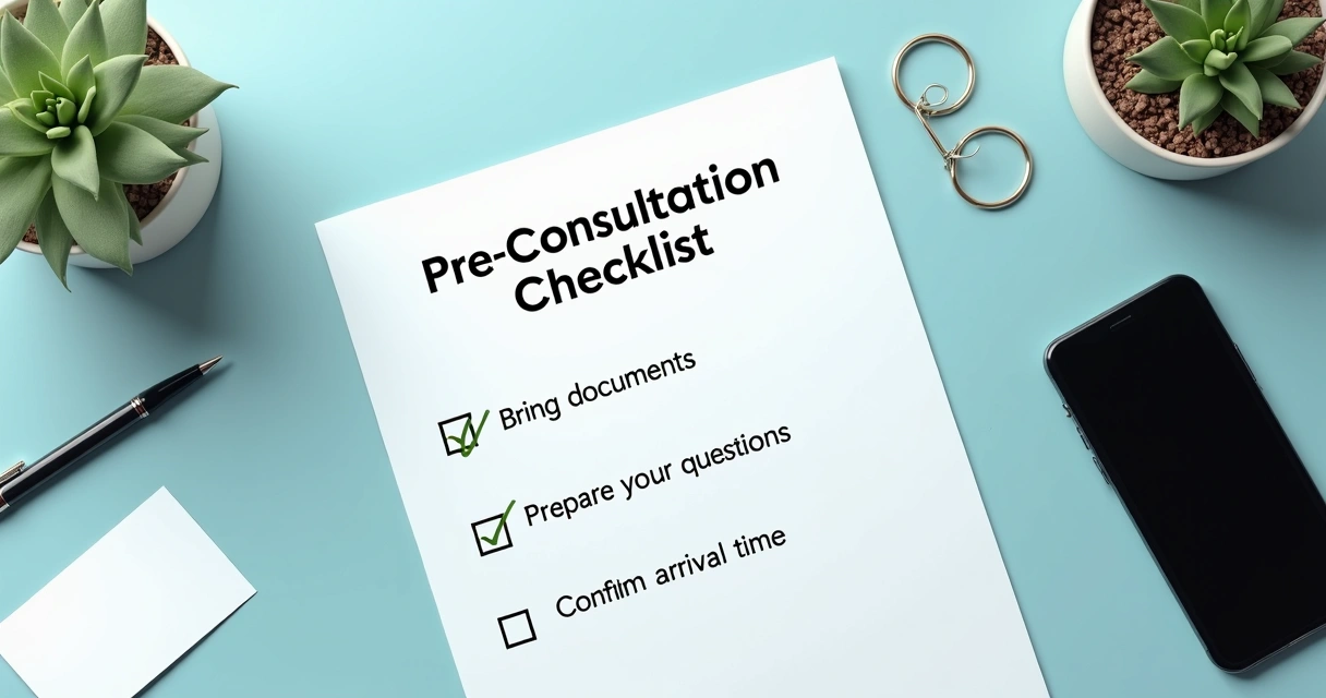 Checklist pré-consulta de avaliação plástica 