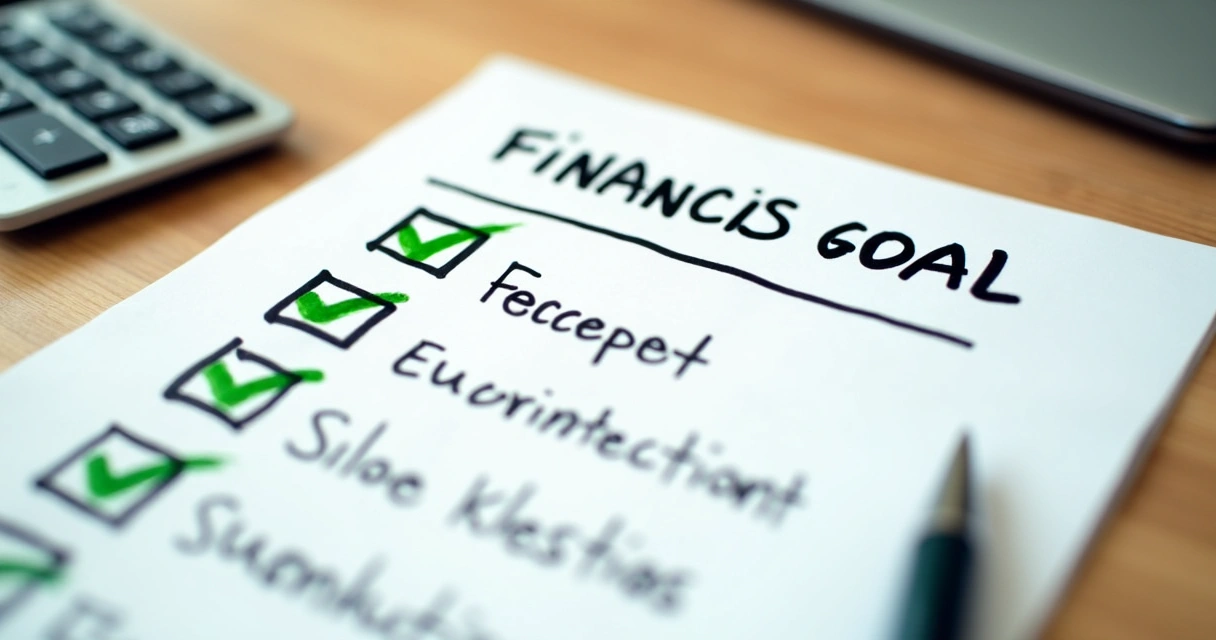 Checklist de processos e metas para orçamento anual. 