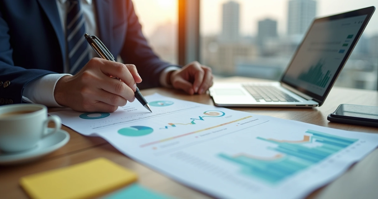 Empresário marcando checklist de crescimento digital 