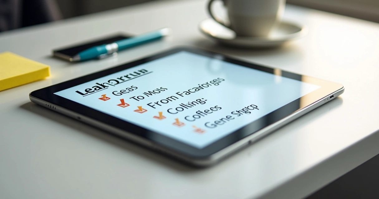 Checklist digital com dicas de geração de leads marcado em tablet 