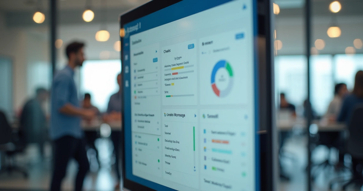 Tela de computador exibindo checklist digital integrado ao sistema de vendas 
