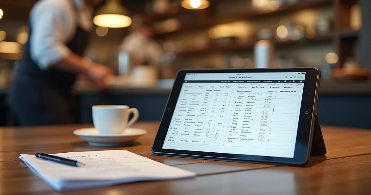 Tela de checklist digital em restaurante 