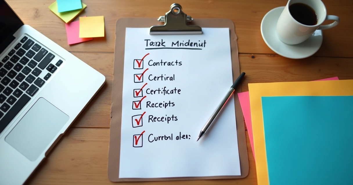 Checklist padronizado para documentos de apoio 