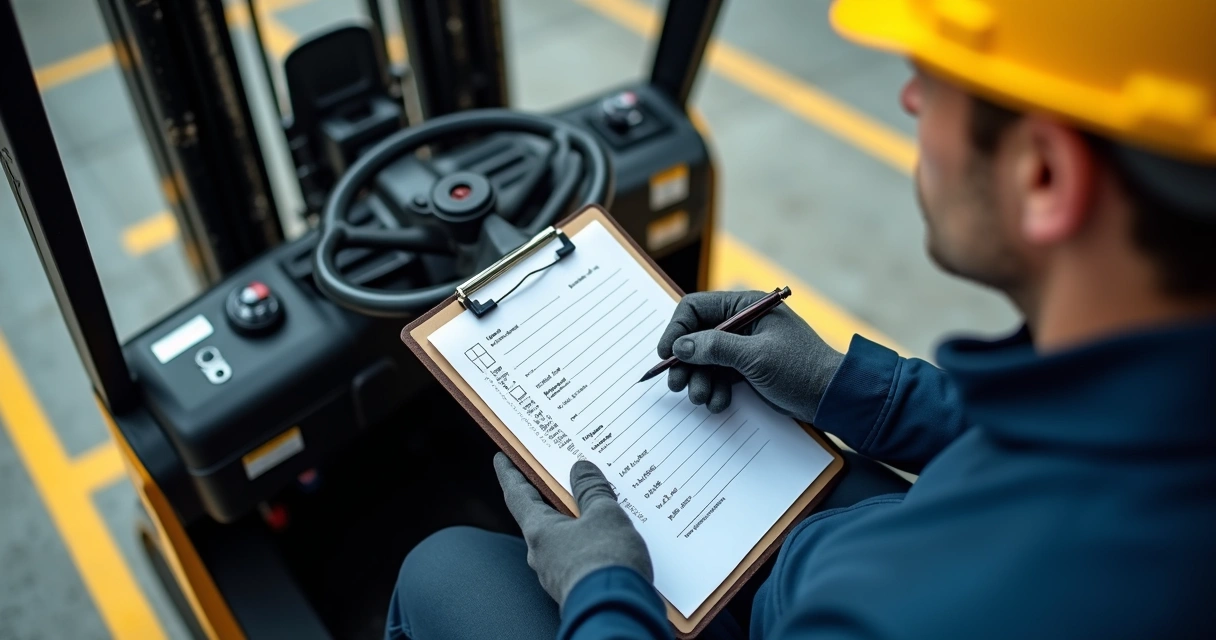 Checklist di&aacute;rio em empilhadeira antes da opera&ccedil;&atilde;o 