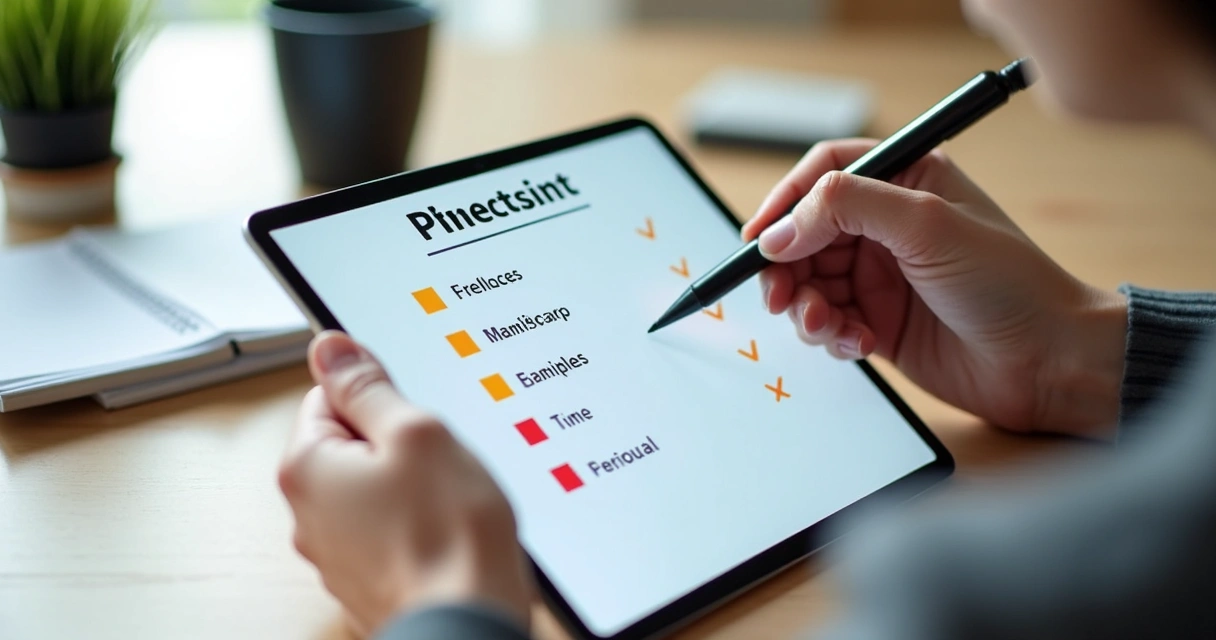 Checklist digital marcando entregas mensais de marketing 