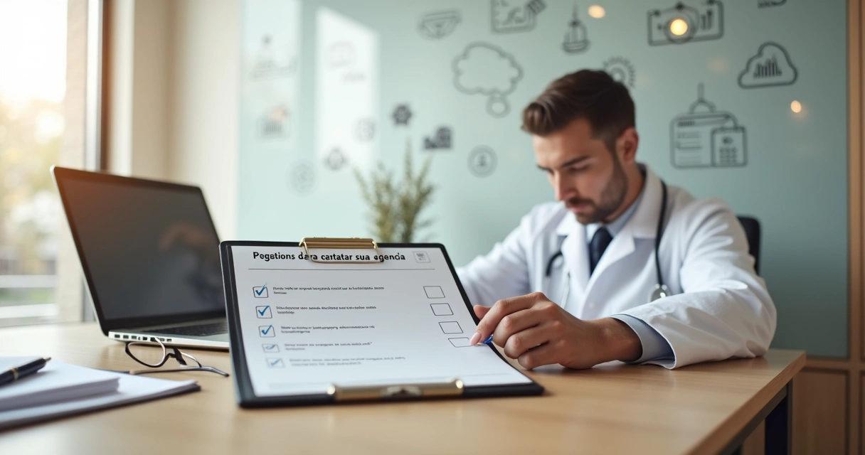 Médico segura checklist com perguntas para contratar agência de marketing 