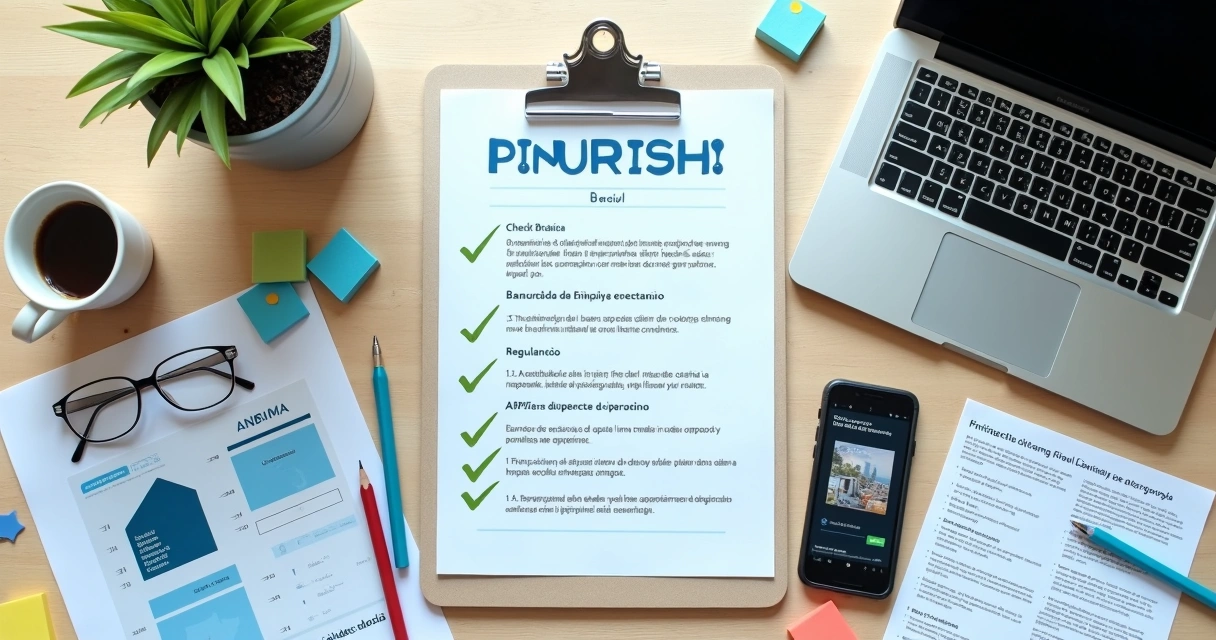 Empreendedor montando checklist para abrir fintech no Brasil em ambiente moderno 