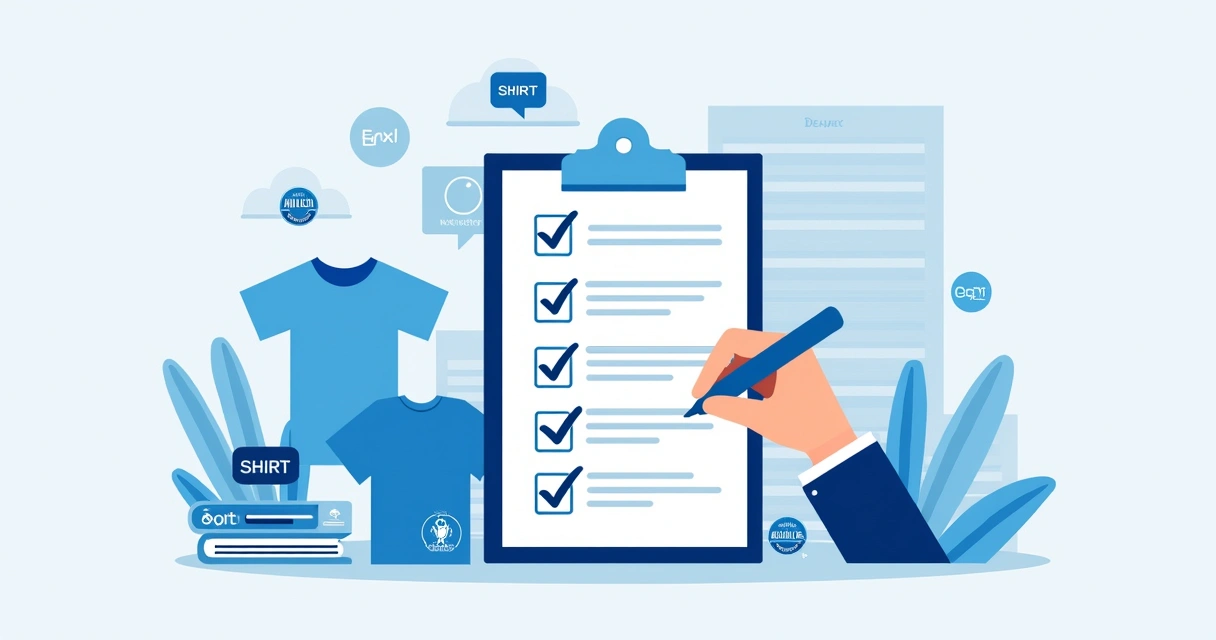 Checklist de critérios para avaliar fornecedores de camisetas SBC 