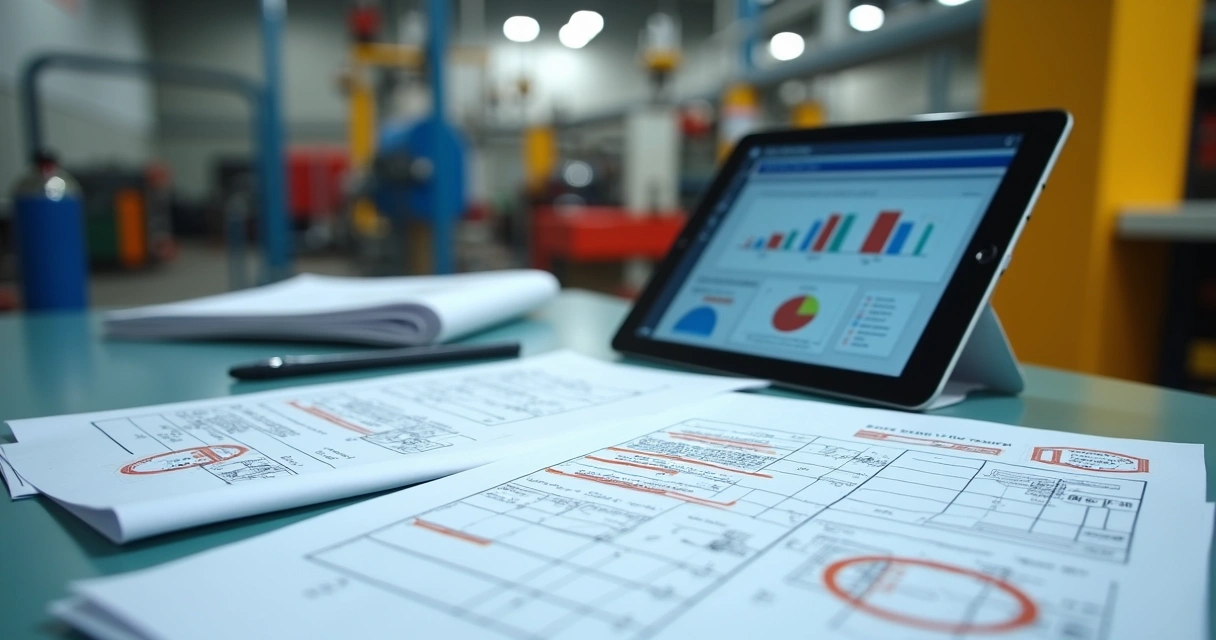 Checklist de auditoria industrial e documentação de NR-12 