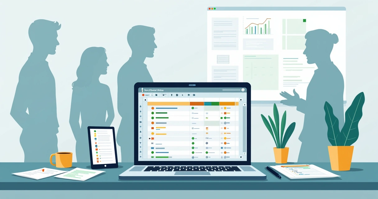 Gestor acompanha checklist interativo de equipe em planilha de Excel 