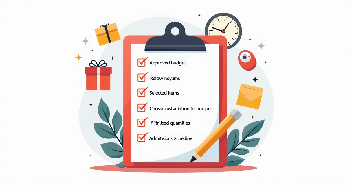 Checklist visual dos passos para preparar kit boas-vindas para colaborador
