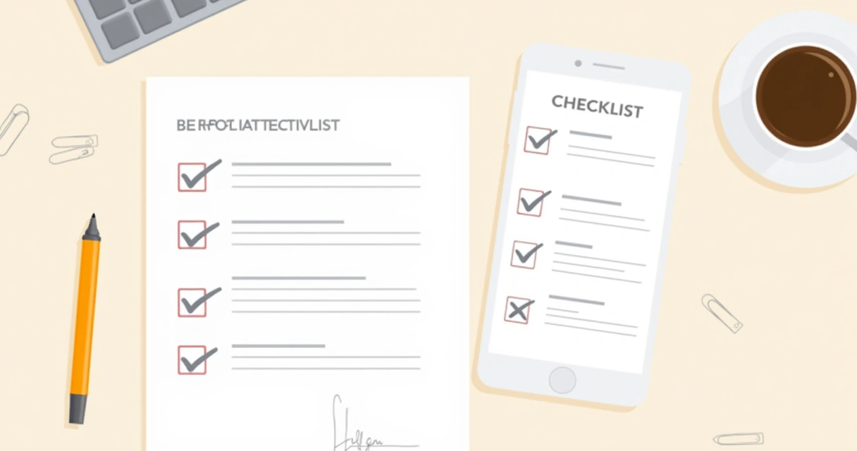 Checklist de ordem de serviço marcado 