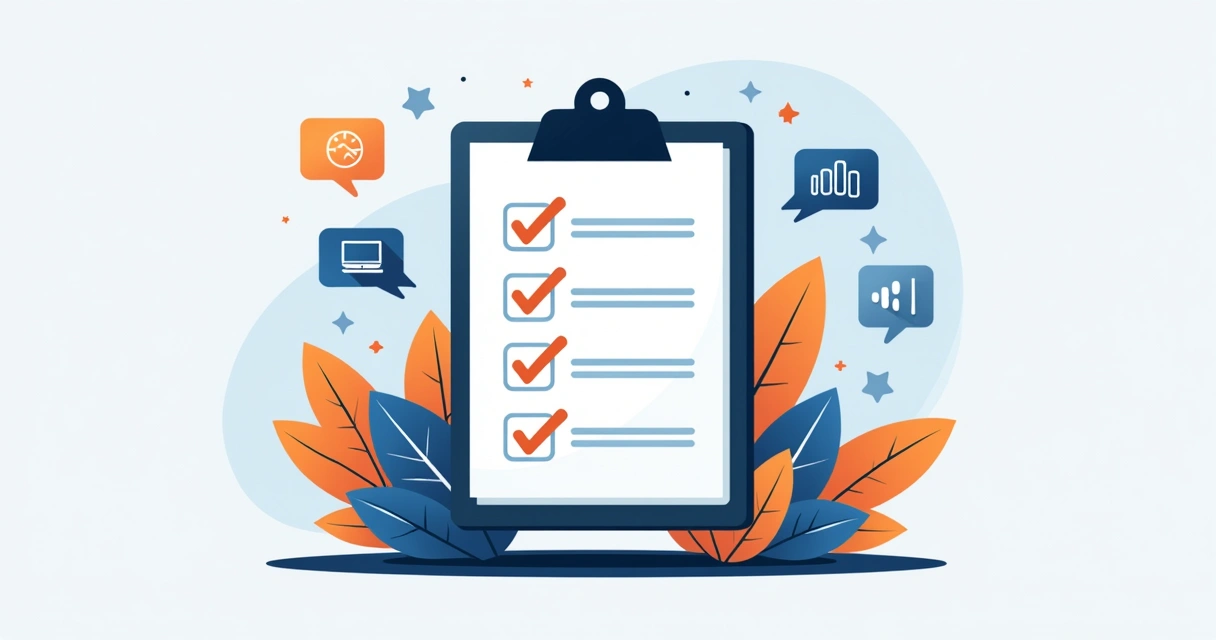 Checklist digital de ações SEO marcadas 