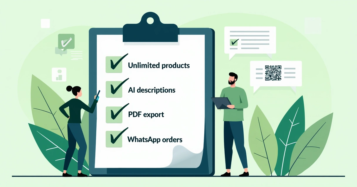 Checklist de recursos de catálogo digital 