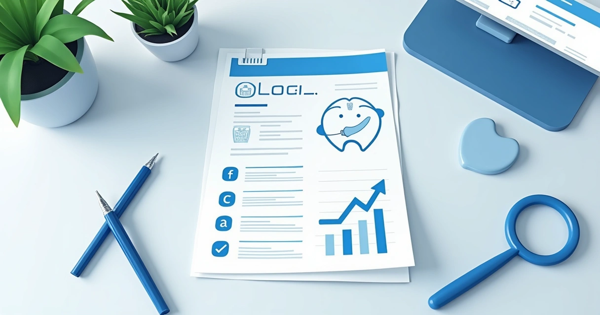 Checklist para perfil de redes sociais, com ícones de perfil, mensagem e gráficos de crescimento 