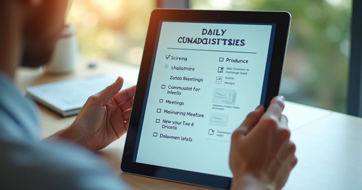 Checklist de tarefas diárias de condomínio em aplicativo digital 
