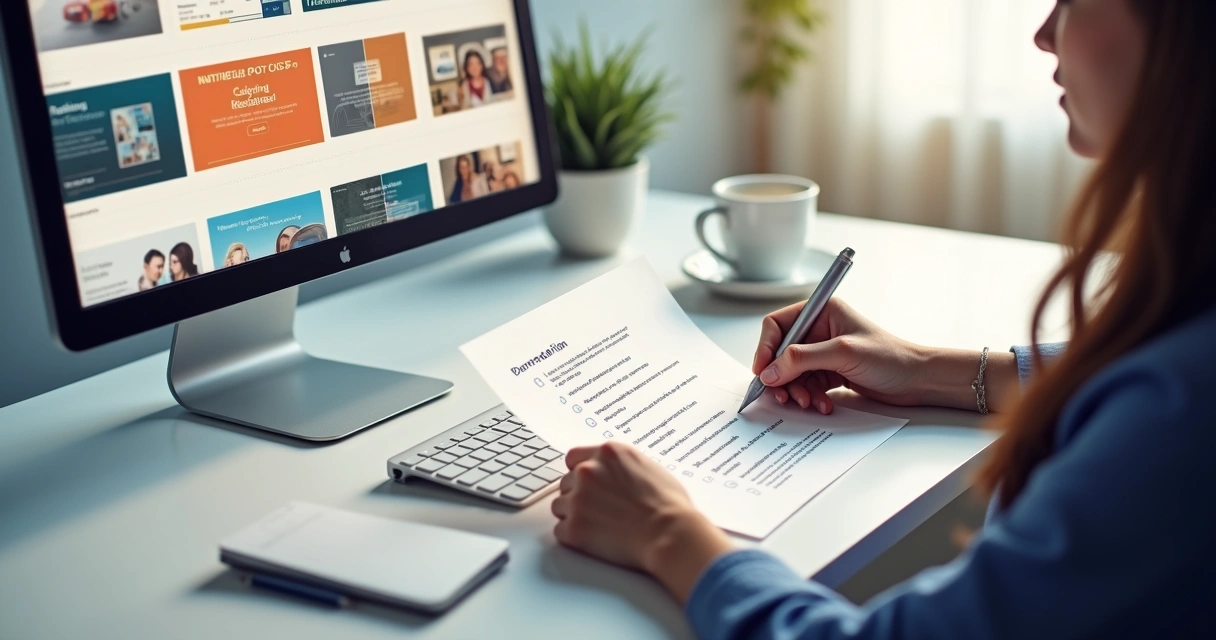 Checklist para escolha de template de site moderno 