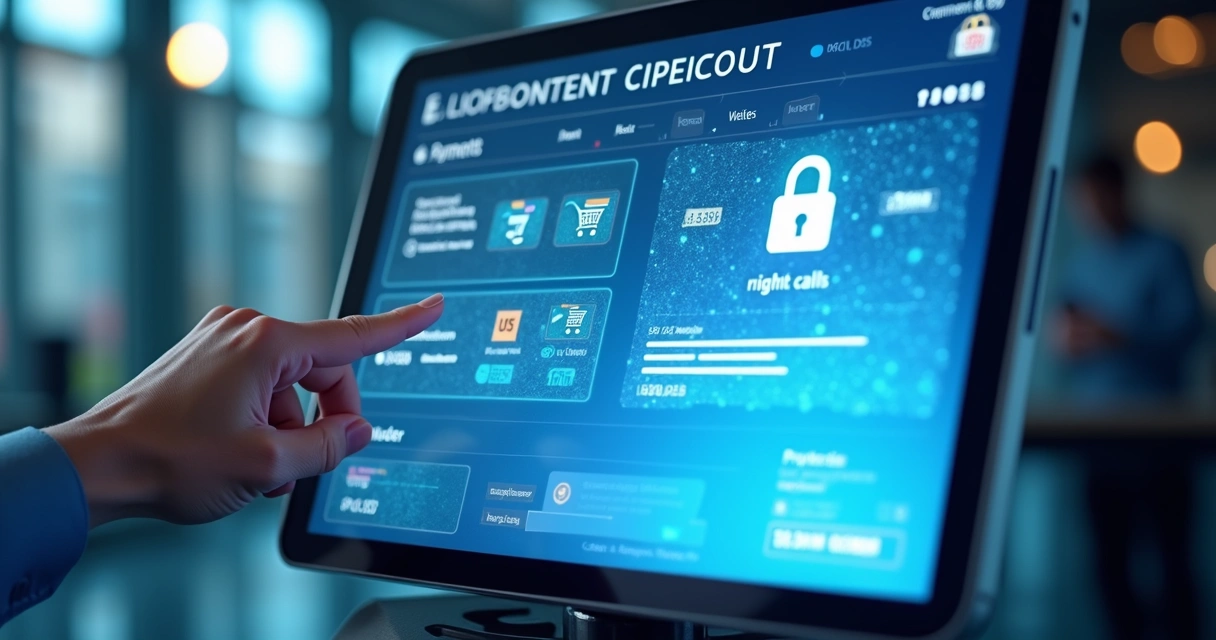 Tela detalhada de checkout para e-commerce em dispositivo com interface moderna e segura 