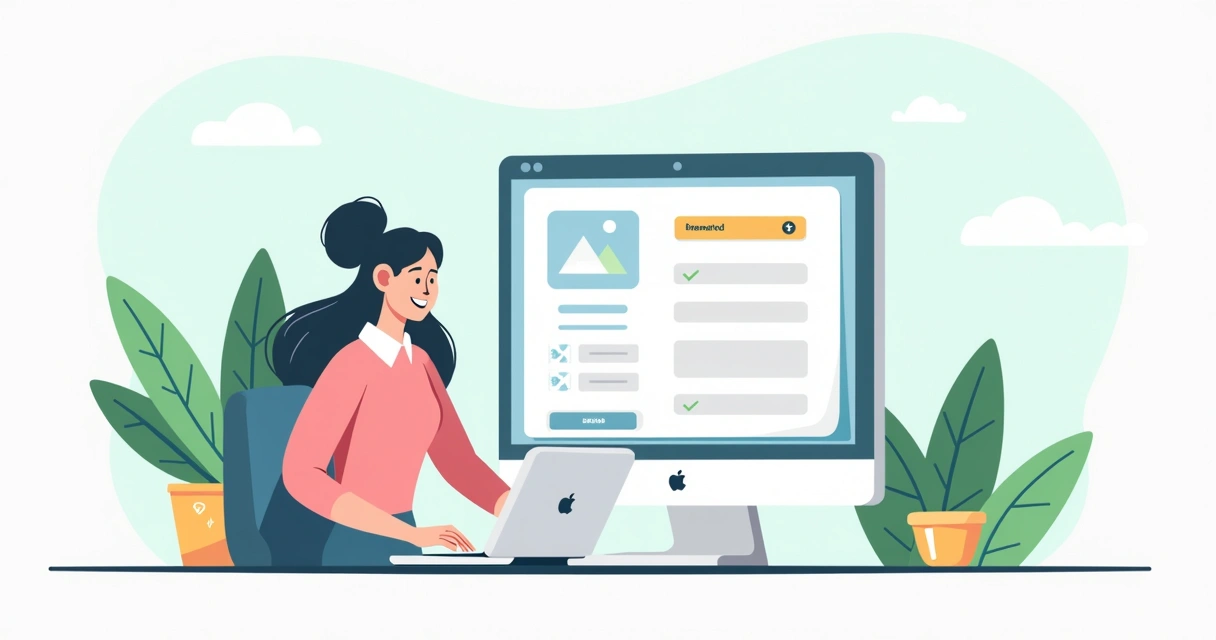 Ilustração do fluxo de checkout simplificado em uma loja online 