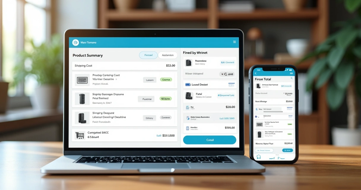 Tela de checkout com frete e prazo visíveis 