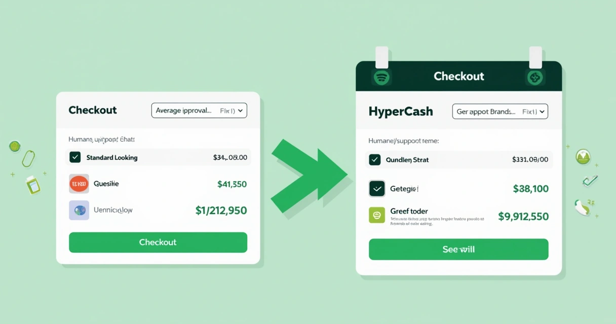 Checkout customizado da HyperCash ao lado de plugin padrão 