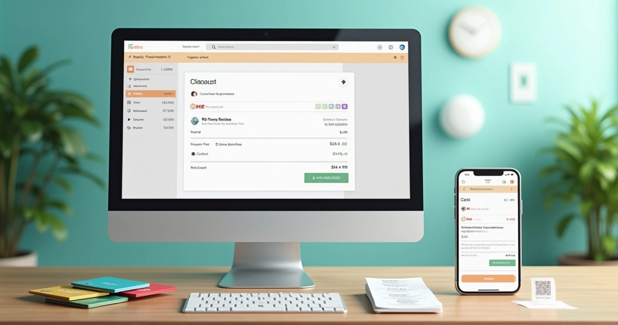 Checkout multicanal com QR Code, cartão e Pix em destaque