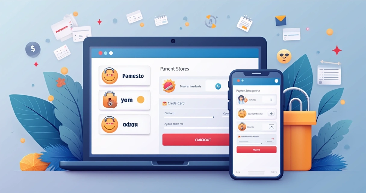 Tela de checkout integrando cartão, boleto e Pix em um site de e-commerce 
