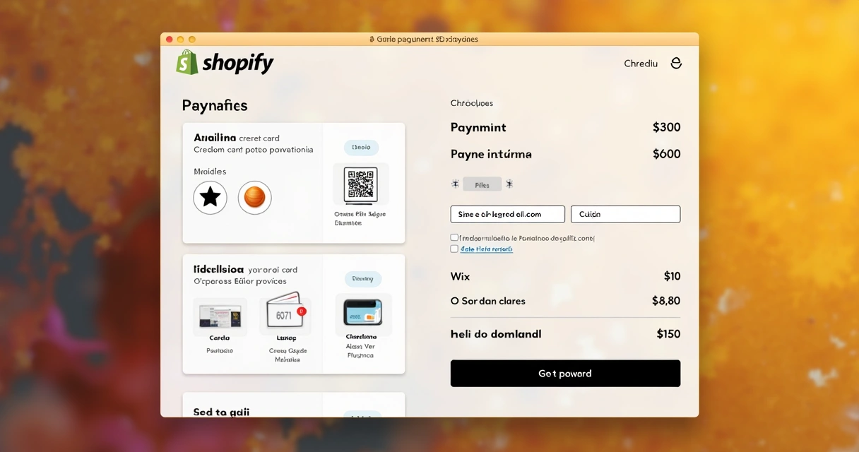 Tela de checkout com opções de pagamento cartão, Pix, boleto