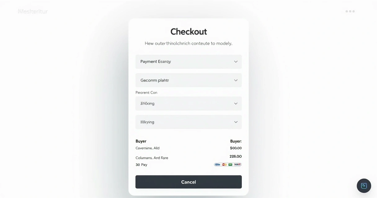Layout limpo de página de checkout mostrando todos os campos do pedido em uma tela 