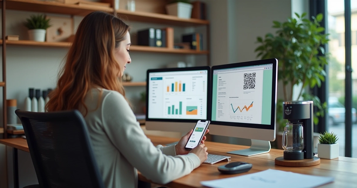 Pessoa pagando via Pix em checkout online pelo computador