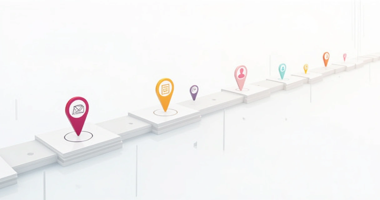 Linha do tempo de projeto com checkpoints visuais coloridos 