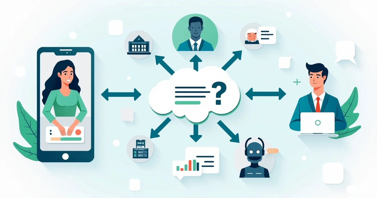 Diagrama mostrando o ciclo do chatbot no atendimento ao cliente 