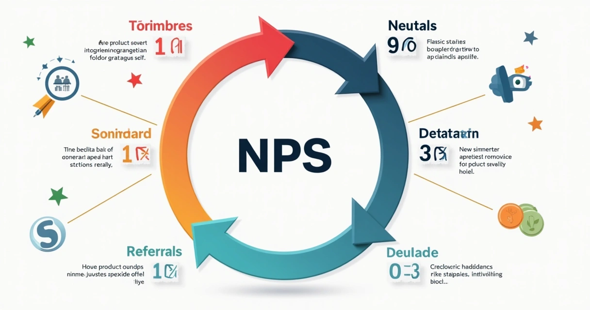 Gráfico em anel com ciclo de crescimento impulsionado por promotores via NPS. 